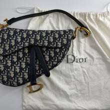 Load image into Gallery viewer, Christian Dior Blue Dior Oblique Jacquard Saddle Bag TWS
