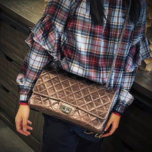 Load image into Gallery viewer, Chanel Metallic Charcoal Calfskin 2.55 Reissue 227 Double Flap Bag TWS

