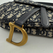 Load image into Gallery viewer, Christian Dior Blue Dior Oblique Jacquard Saddle Bag TWS
