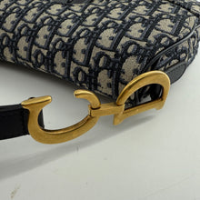 Load image into Gallery viewer, Christian Dior Blue Dior Oblique Jacquard Saddle Bag TWS
