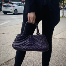 Load image into Gallery viewer, Bottega Veneta Purple Intrecciato Leather Tote
