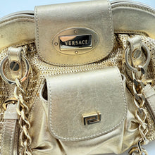 Load image into Gallery viewer, Versace Metallic Gold Chain Link Bag
