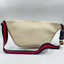 Load image into Gallery viewer, Gucci Unisex Small Logo Print White Leather Messenger Belt Bag TWS
