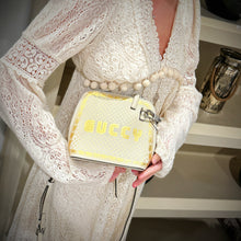 Load image into Gallery viewer, Gucci Leather Sega Guccy Stars Dome Mini Crossbody Bag TWS
