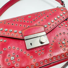 Load image into Gallery viewer, Prada Studded Grommet Sound Lock Crossbody Bag TWS
