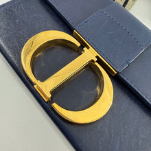 Load image into Gallery viewer, Dior Navy Blue Leather 30 Montaigne Box Shoulder Bag
