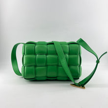 Load image into Gallery viewer, Bottega Veneta Small Padded Cassette Parakeet Green Leather Bag
