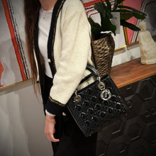 Load image into Gallery viewer, Christian Dior LadyDior Medium Patent leather Bag TWS
