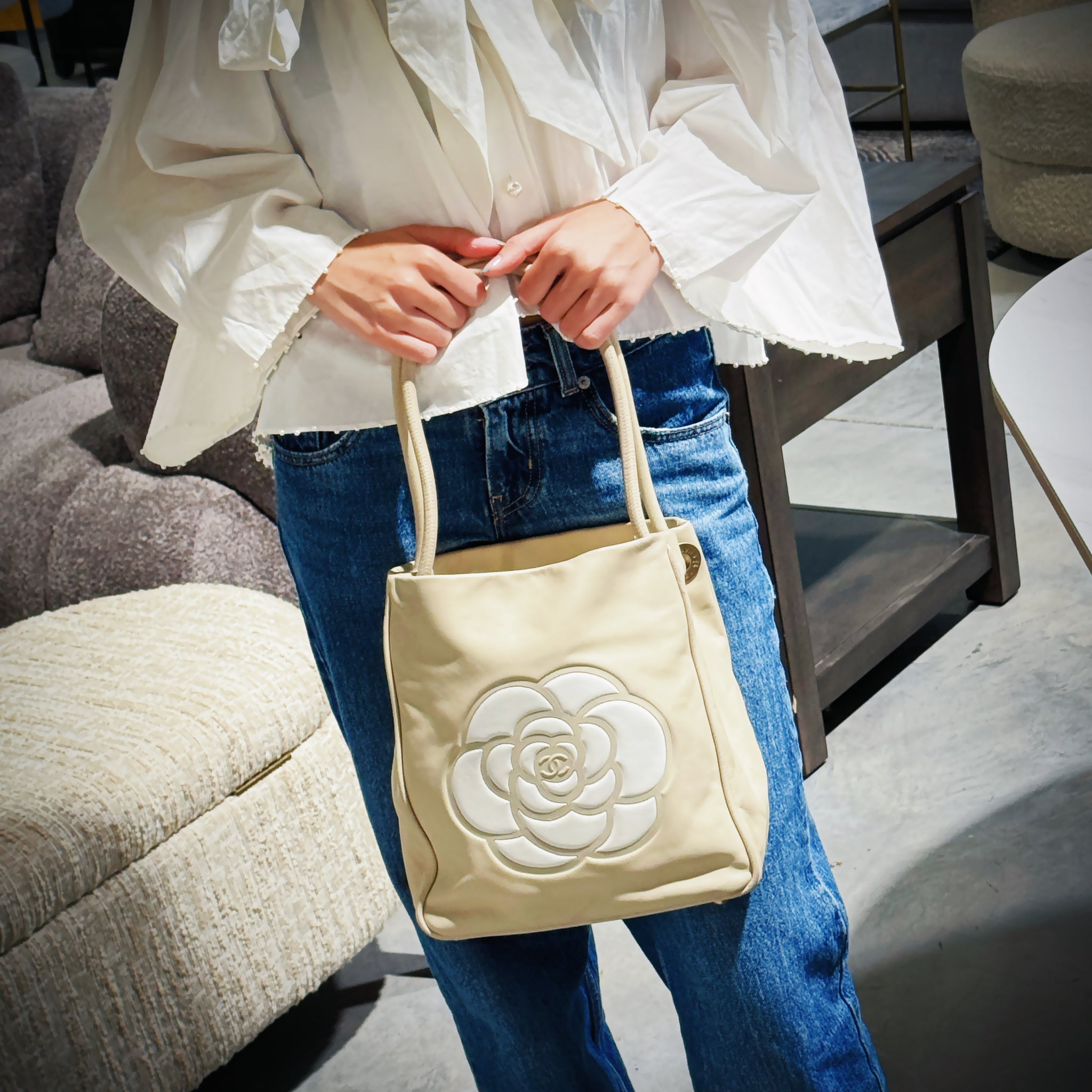 Chanel Lambskin Logo Camellia Tote Bag TWS – Sheer Room