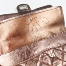 Load image into Gallery viewer, Chanel Metallic Charcoal Calfskin 2.55 Reissue 227 Double Flap Bag TWS
