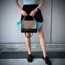 Load image into Gallery viewer, Celine Medium Multicolor Leather Trapeze Shoulder Bag TWS
