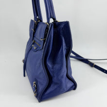 将图片加载到图库查看器，Balenciaga 迷你 Papier 蓝色皮革 City 包
