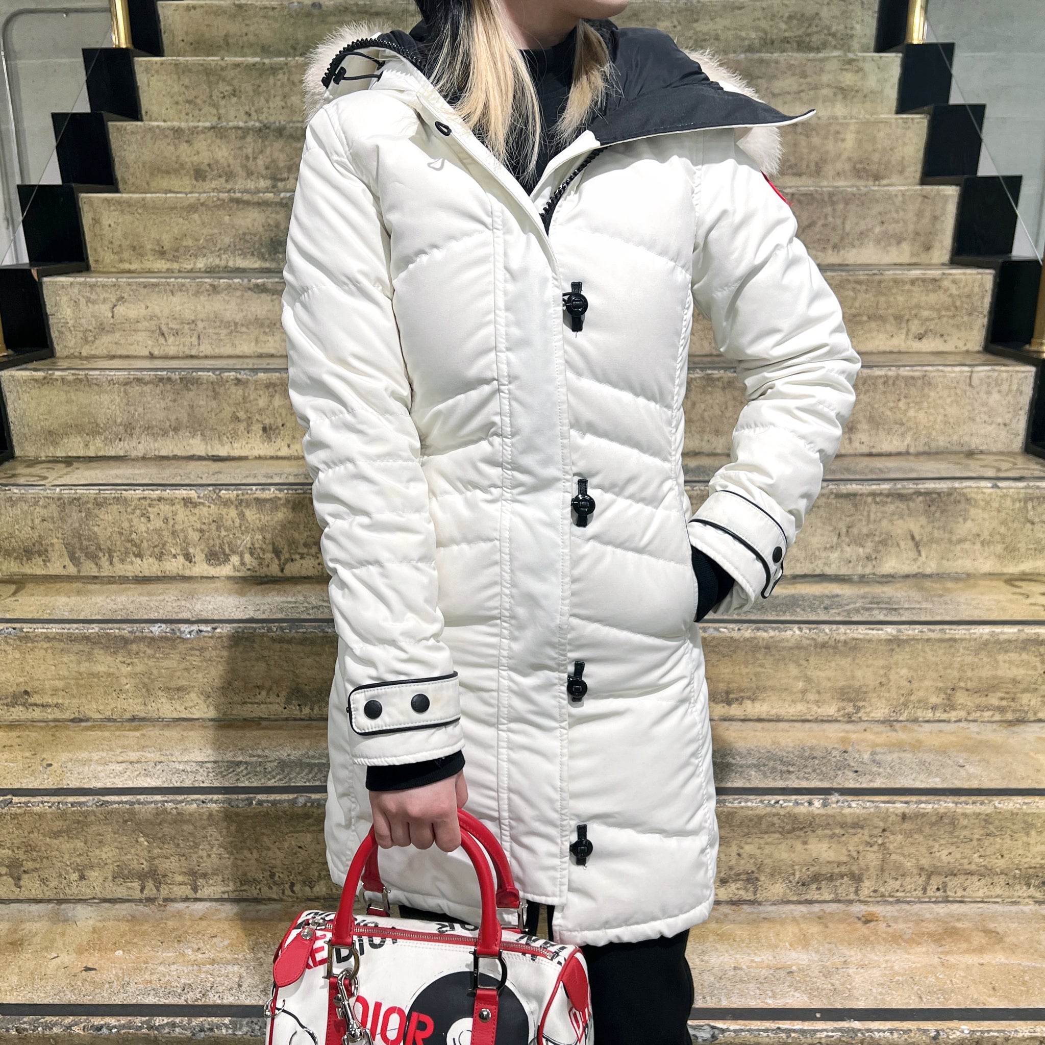 Goose Lorette Parka Canada Goose Women's White Coat Lorette