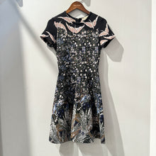Load image into Gallery viewer, Valentino Landscape Jacquard Fit-and-Flare Dress in Black TWS
