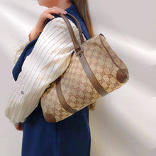 Load image into Gallery viewer, Gucci Abbey Boston GG Canvas Bag TWS
