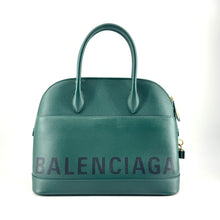 Load image into Gallery viewer, Balenciaga Logo Green Leather Ville Two-way Bag
