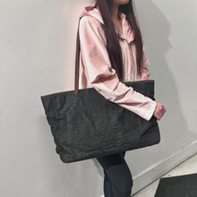 Load image into Gallery viewer, Chanel GM Black Denim Tote TWS

