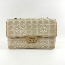 Load image into Gallery viewer, Chanel Nylon Medium Classic Flap bag Light Beige
