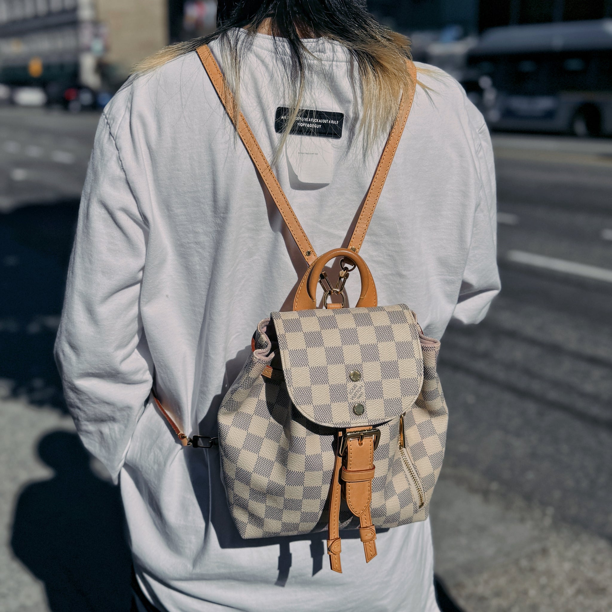 Damier azur backpack best sale