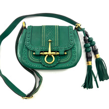 Load image into Gallery viewer, Gucci Green Leather Small Snaffle Bit Shoulder Bag
