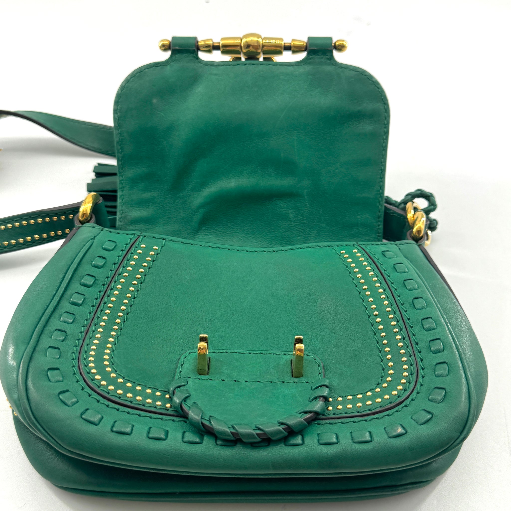 Gucci Green Leather Small Snaffle Bit Shoulder Bag TWS Gucci Green Leather Small Snaffle Bit Shoulder Bag TWS