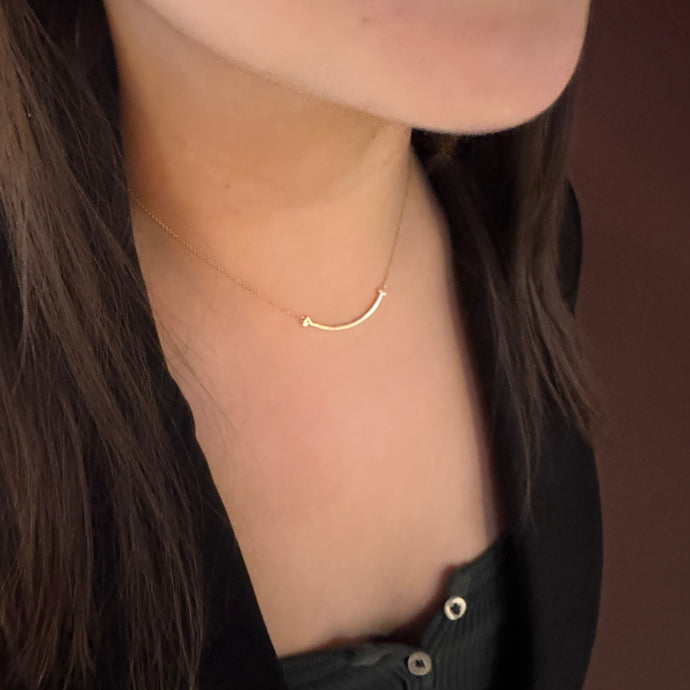 Tiffany T Smile Pendant in Gold Small Size