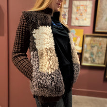 Load image into Gallery viewer, Fendi Lamb Leather/ Cashmere Sweater Jacket
