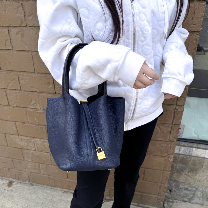 Hermes Picotin Lock 22 Touch Blue