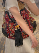 Load image into Gallery viewer, Gucci Run-way Python Large Babouska Indy Applique Shoulder Bag
