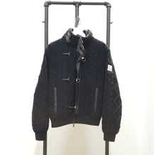 Load image into Gallery viewer, Moncler gum blue hybrid down knit jacket size 2 TWS
