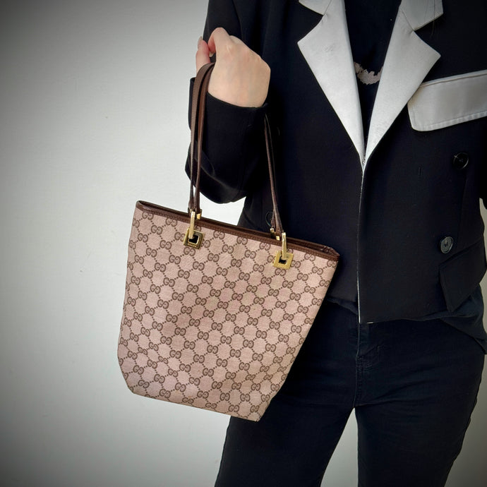 Gucci Pink GG Canvas tote bag TWS