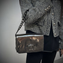Load image into Gallery viewer, Versace Black Leather Medusa Palazzo Sultan Shoulder Bag TWS
