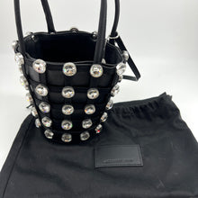 Load image into Gallery viewer, Alexander Wang Leather Crystal Roxy Mini Bucket bag
