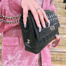 Load image into Gallery viewer, Chanel 2.55 chocolate bar rhinestone chain shoulder bag

