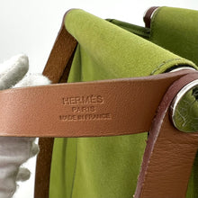 Load image into Gallery viewer, Hermes Green Canvas Cabag Elan PM Bag
