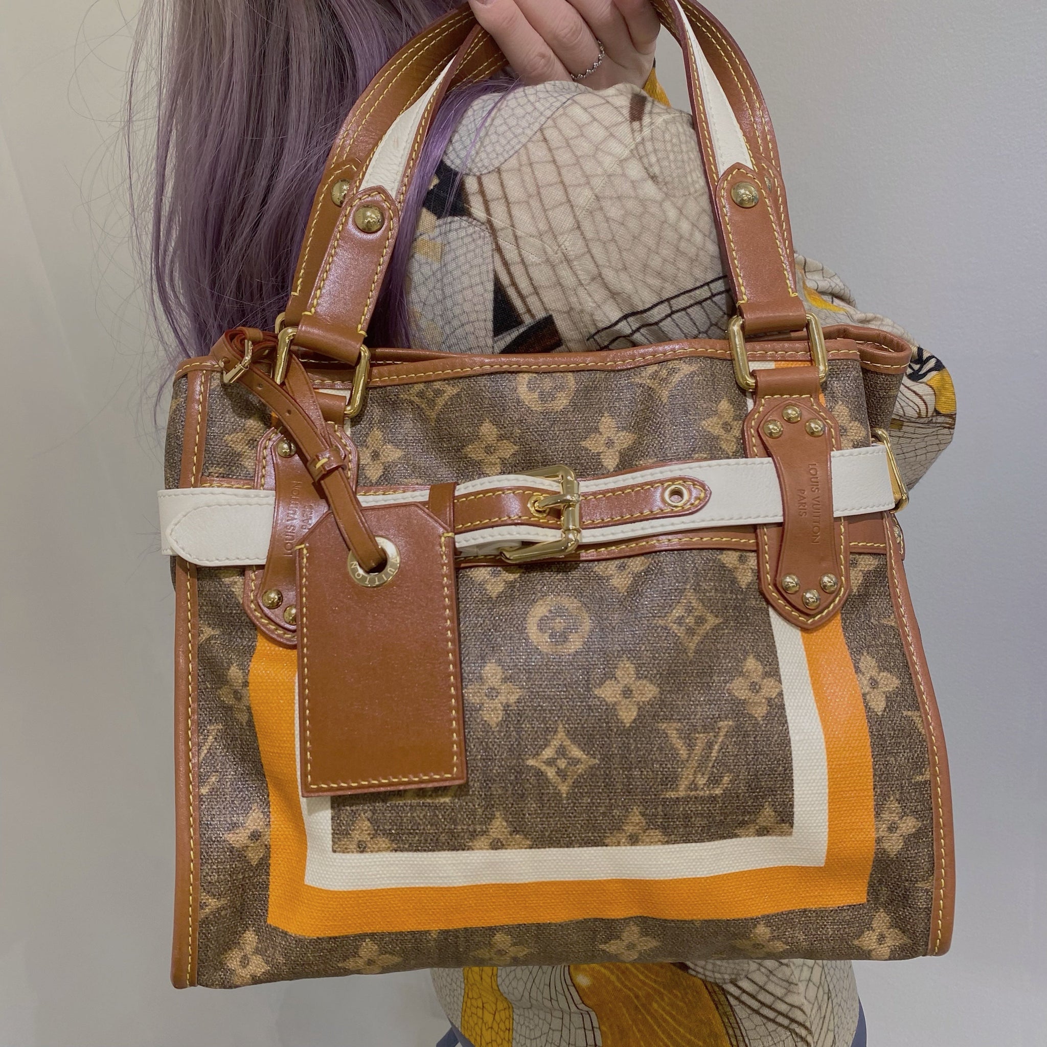 Louis Vuitton Tisse Sac Handbag Limited Edition Monogram Rayures PM TW –  Sheer Room