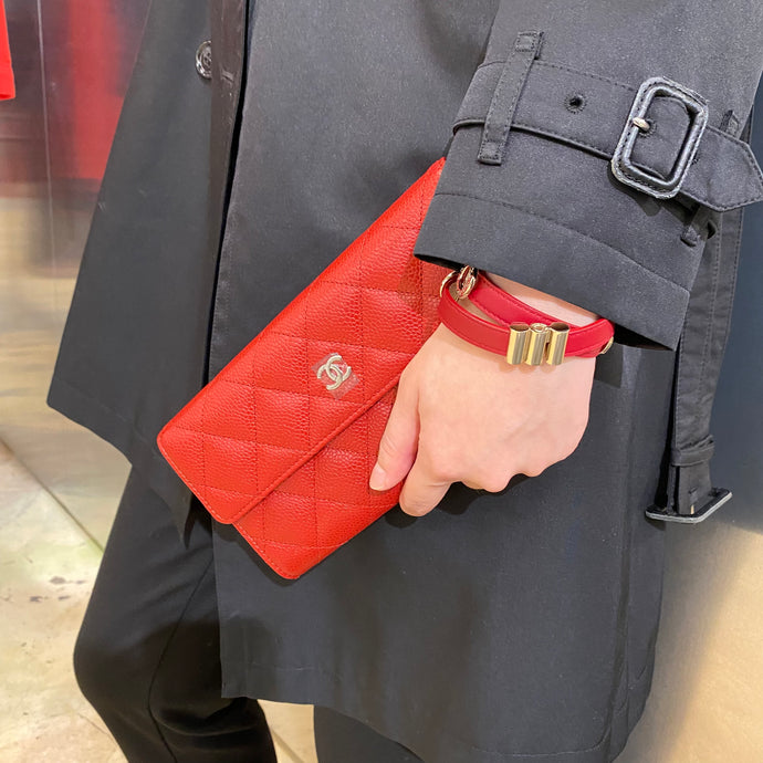 Chanel CC long flap wallet