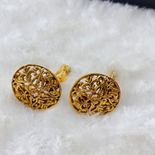 Load image into Gallery viewer, Chanel Perforated Logo Clip Earrings 1980&#39;s

