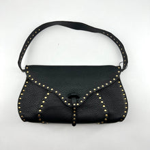 Load image into Gallery viewer, Céline Studded Black Leather Baguette
