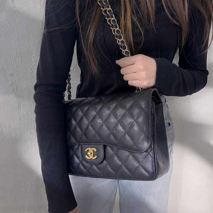 Chanel Jumbo Size Classic Flap Bag Calfskin
