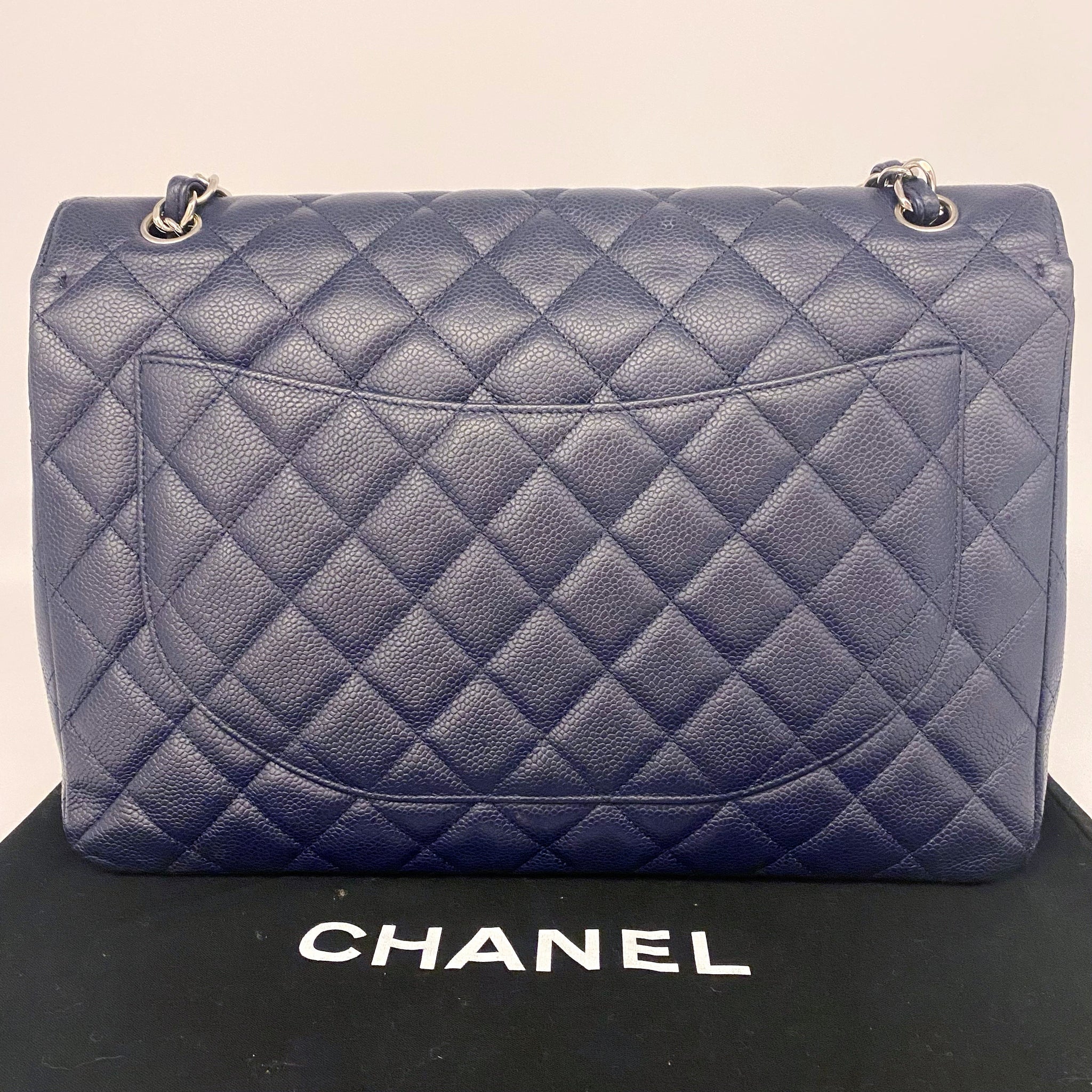 Chanel Navy Classic Flap Jumbo – Sheer Room