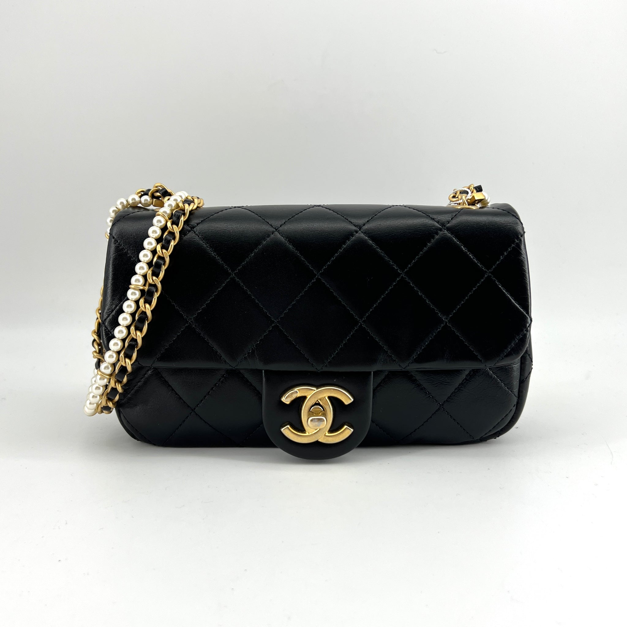 Chanel Pearl Classic Flap Bag at 1stDibs