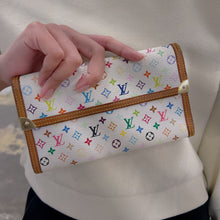 Load image into Gallery viewer, Louis Vuitton White Multicolor monogram wallet

