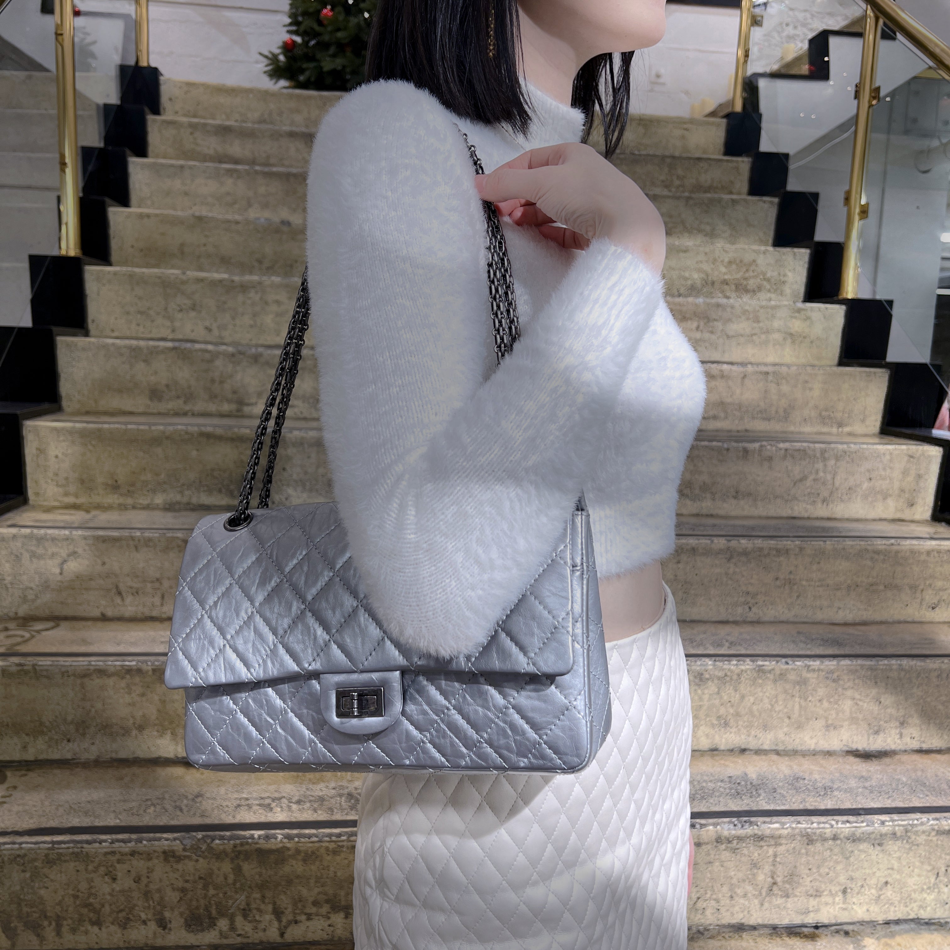 Chanel 2.55 Flap Bag Silver – Sheer Room
