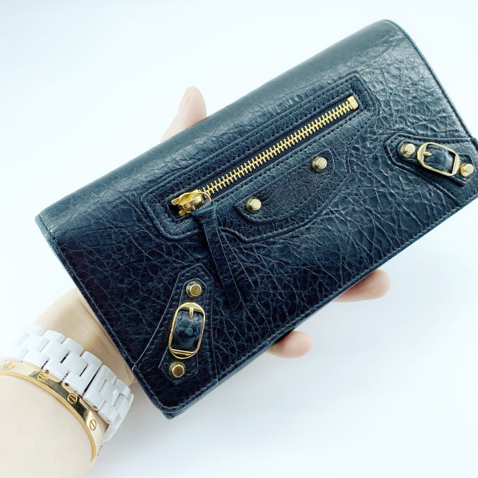 Balenciaga Leather Continental Wallet TWS pop