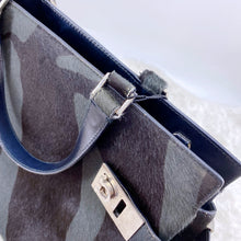 Load image into Gallery viewer, Ferragamo Black and Grey Horsehair Bag
