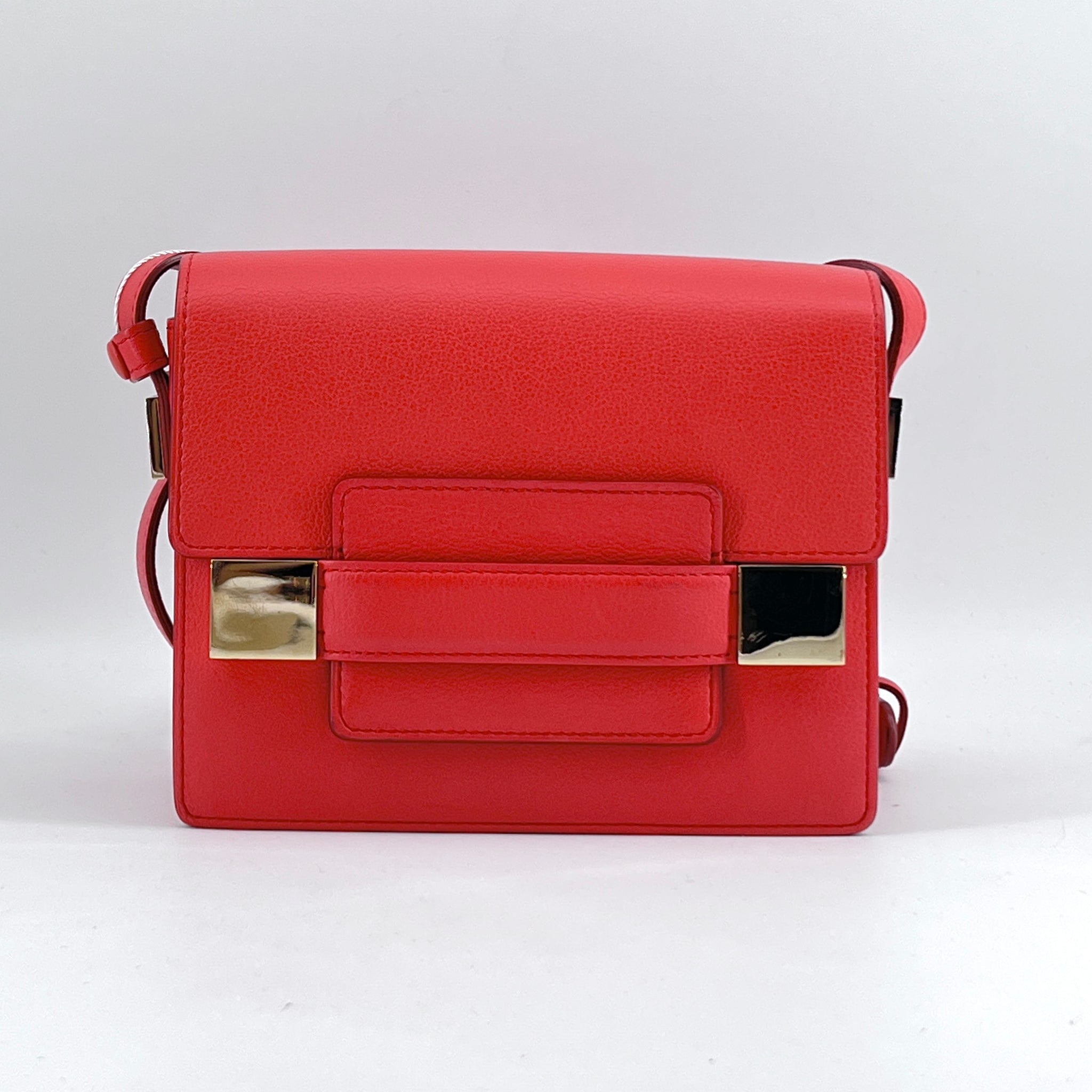 Delvaux Black/Red Leather Madame PM Shoulder Bag Delvaux