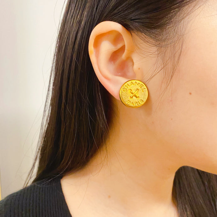 Chanel Gold Color Earrings