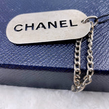 Load image into Gallery viewer, Chanel silver key chain plaque TWS
