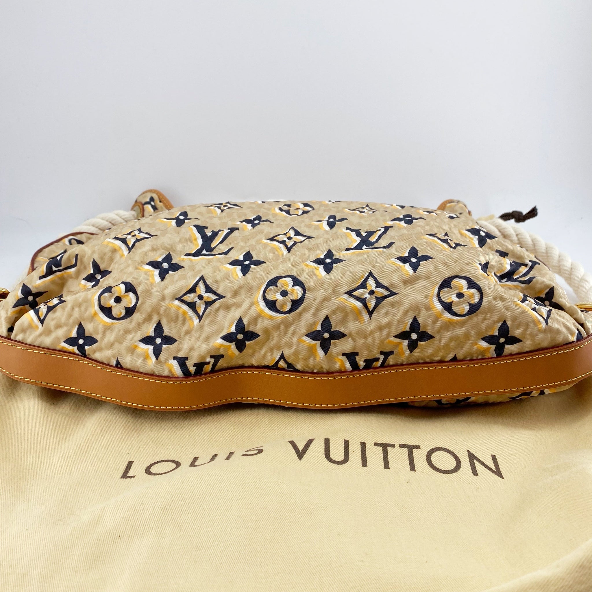 LOUIS VUITTON Limited Edition Tan Nylon Monogram Bulles PM Bag – Sheer Room
